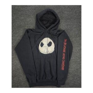 The Nightmare Before Christmas Jack Skellington Black Hoodie Tim Burton Size S
